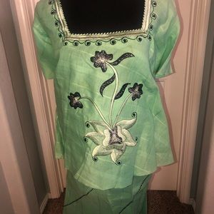 African attire skirt set